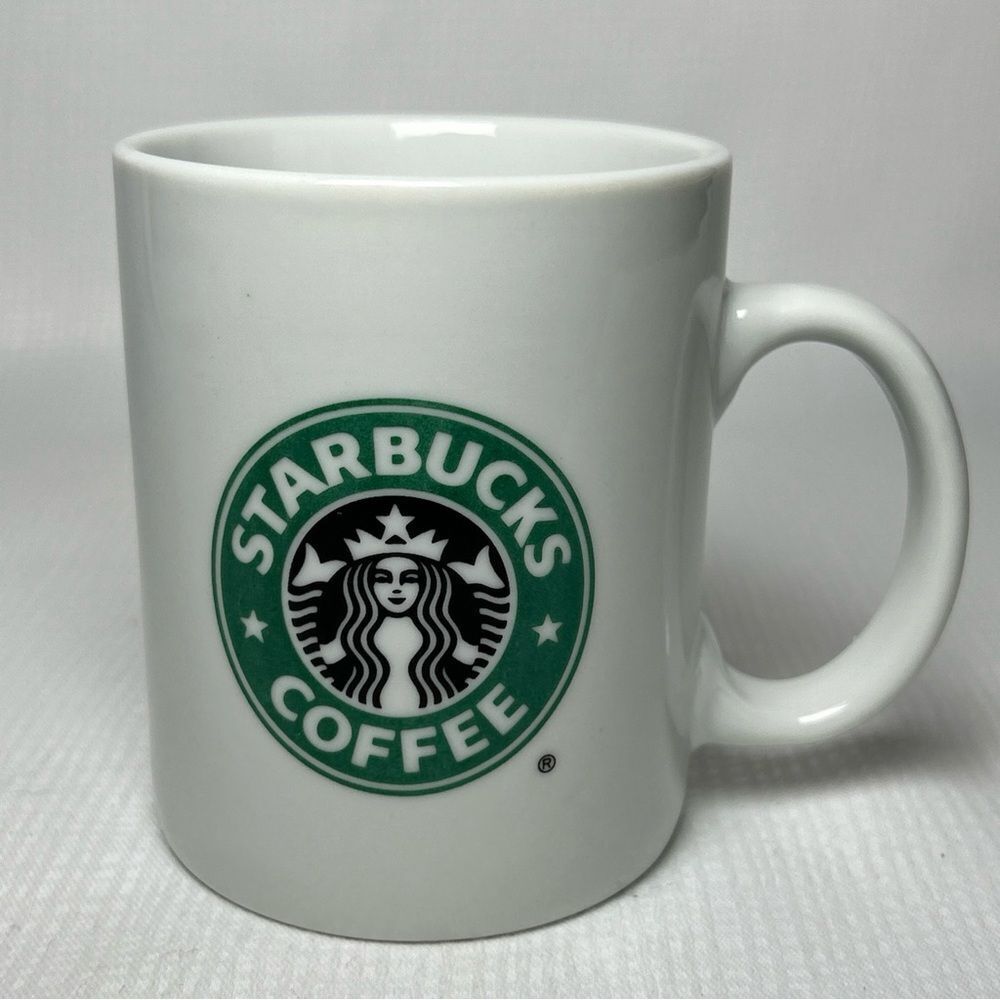 Ceramic Starbucks Classic White Coffee Mug Green Siren Logo 12 oz